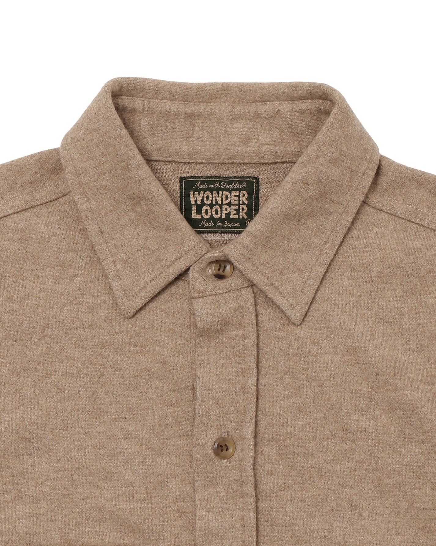 Field Shirt - Foxfibre® Yak Blend Knit Flannel - Tobacco