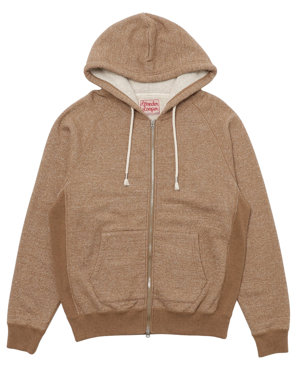 Zip Hoodie - Foxfibre® Yak Blend French Terry - Tobacco