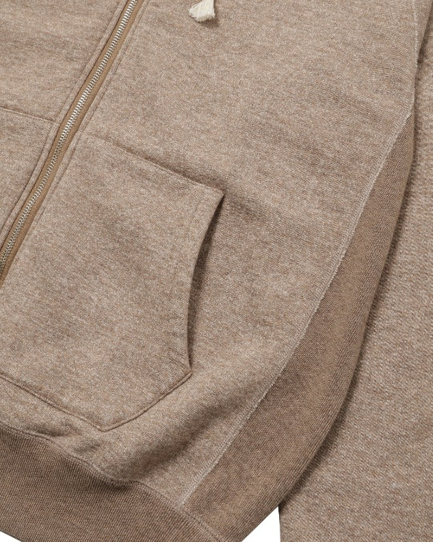 Zip Hoodie - Foxfibre® Yak Blend French Terry - Ash
