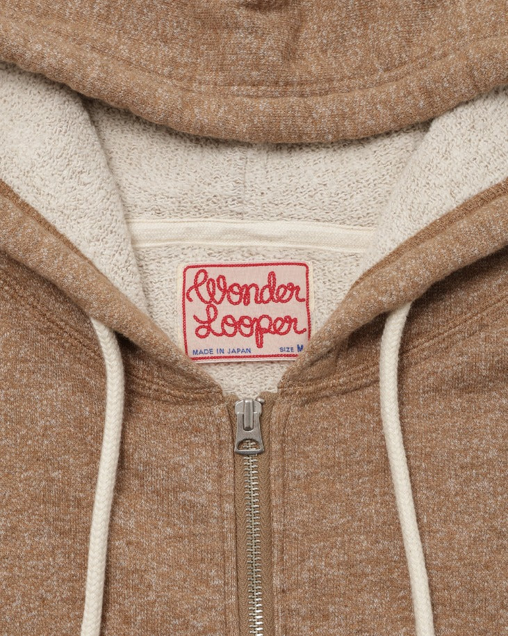 Zip Hoodie - Foxfibre® Yak Blend French Terry - Tobacco