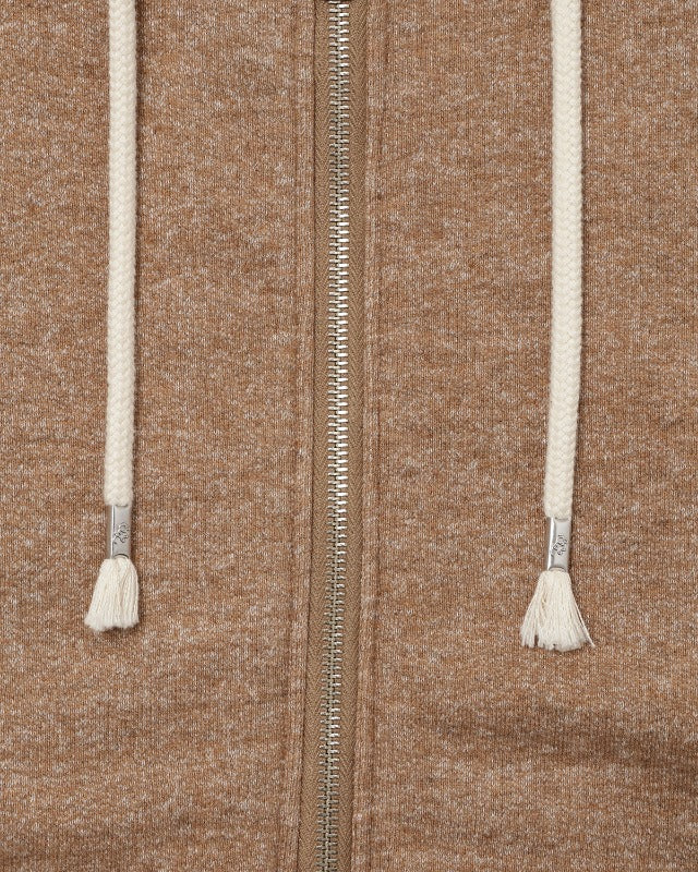 Zip Hoodie - Foxfibre® Yak Blend French Terry - Tobacco