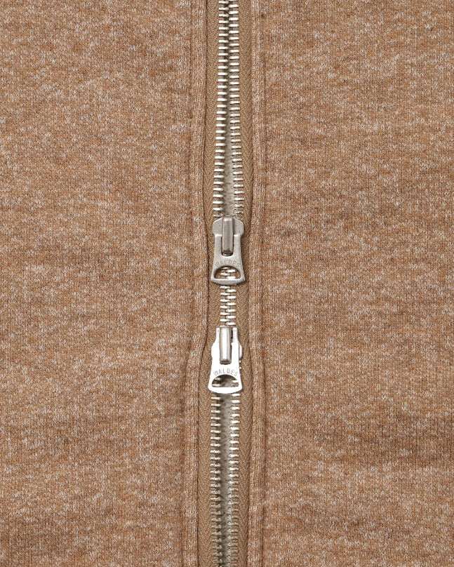 Zip Hoodie - Foxfibre® Yak Blend French Terry - Tobacco