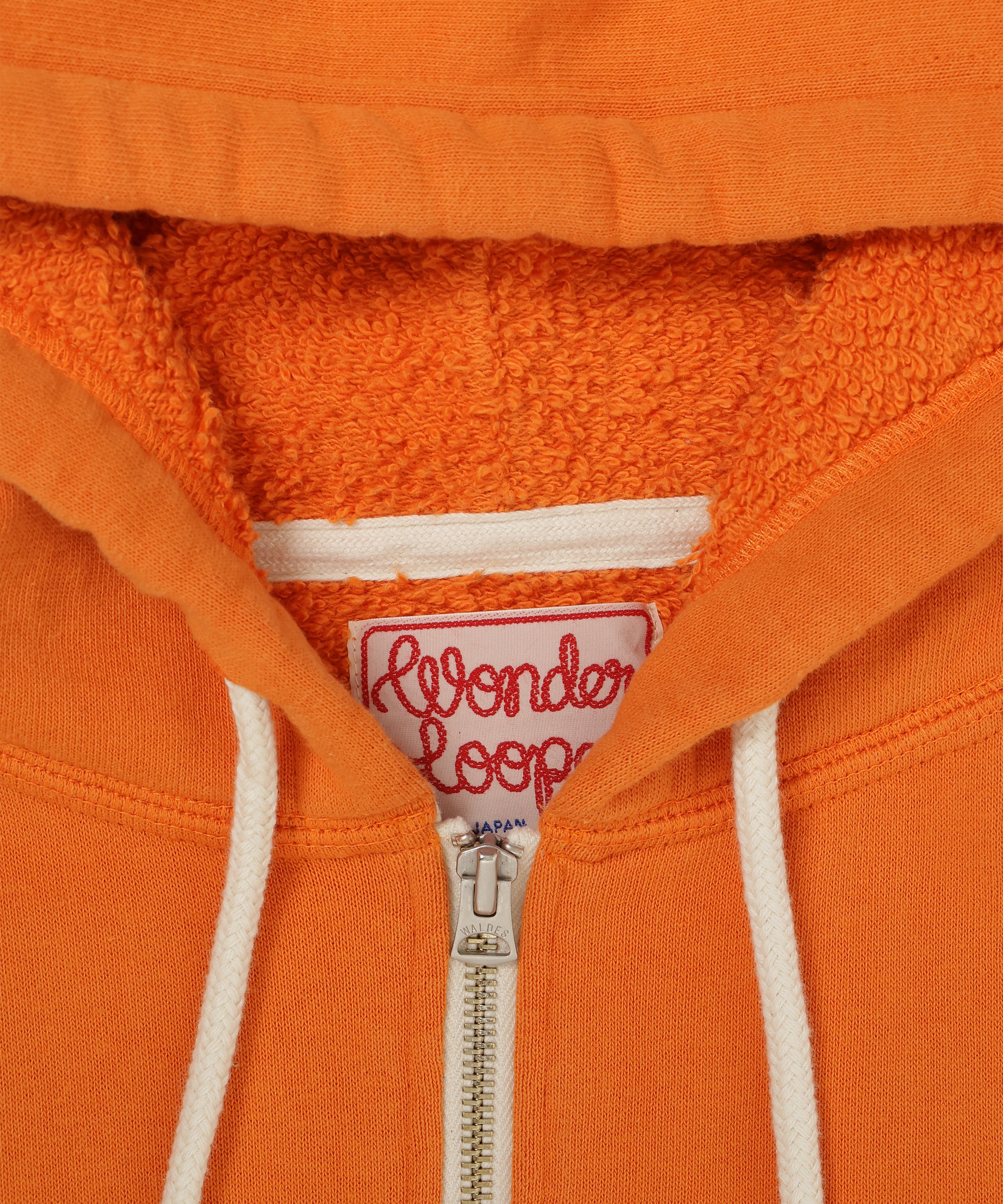 Zip Hoodie - Super Looper French Terry - Orange – Wonder Looper