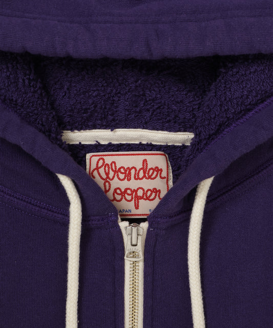 Zip Hoodie - Super Looper French Terry - Purple
