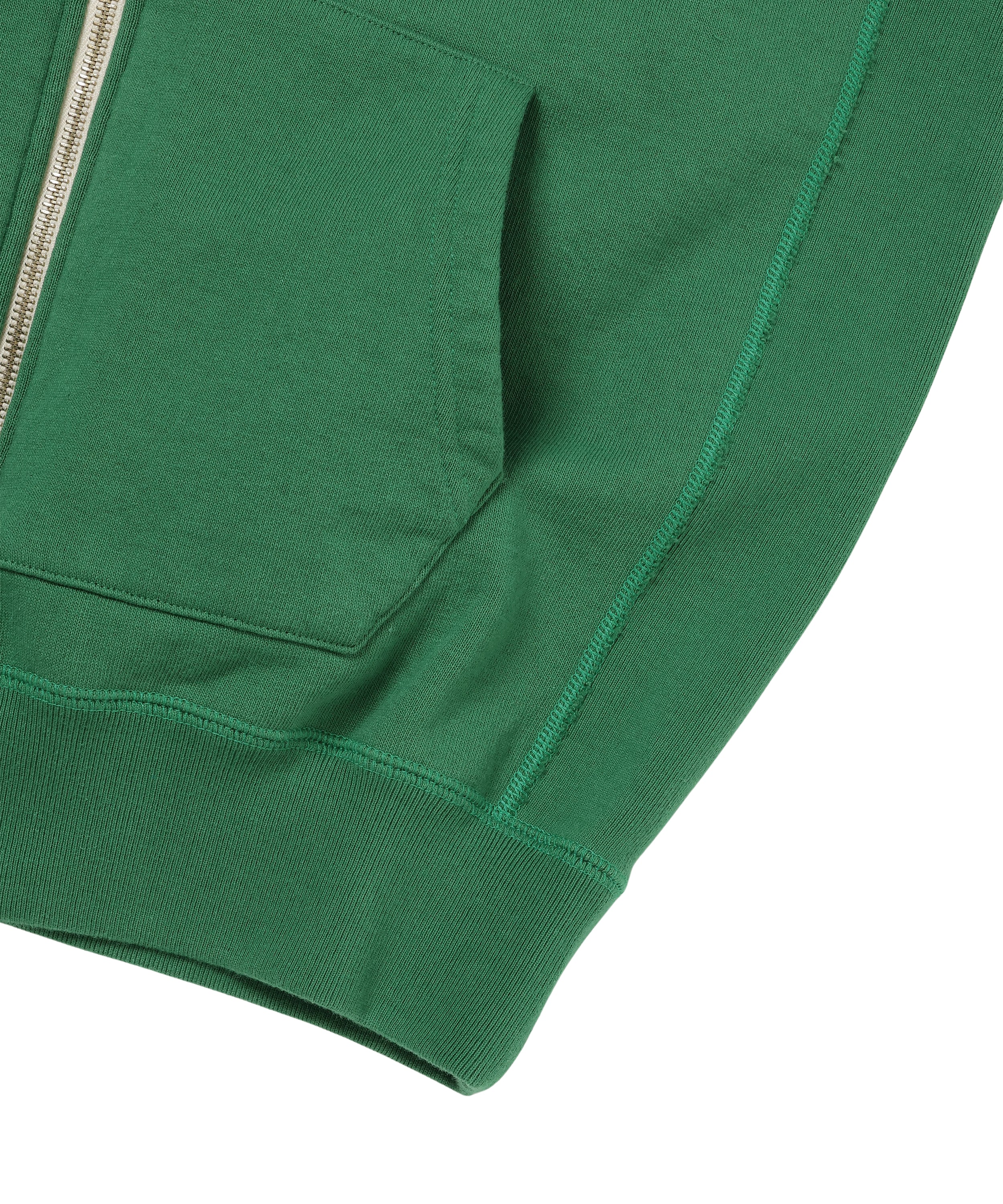 Zip Hoodie - Super Looper French Terry - Varsity Green – Wonder Looper