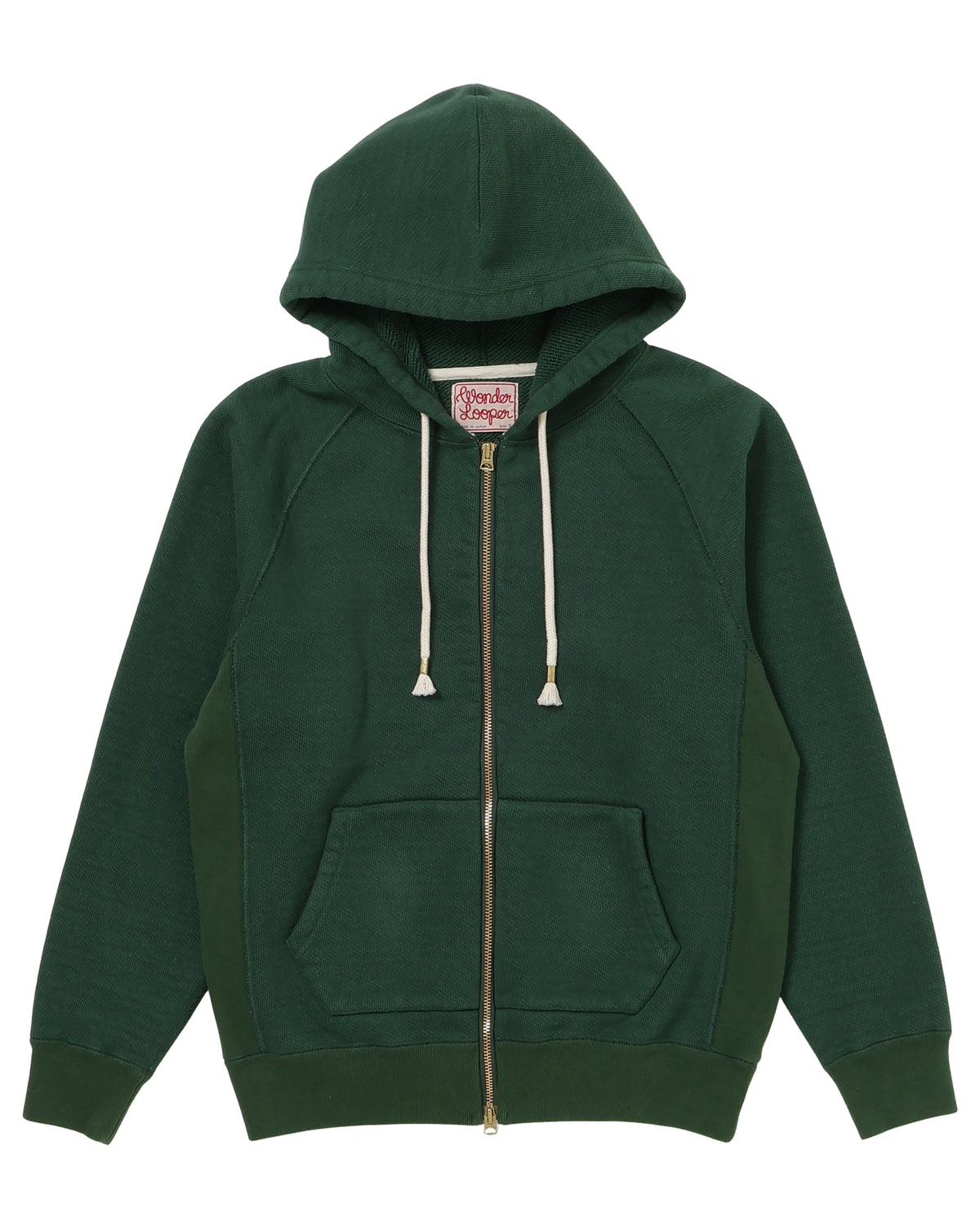 Zip Hoodie - Double Heavyweight French Terry - Racing Green
