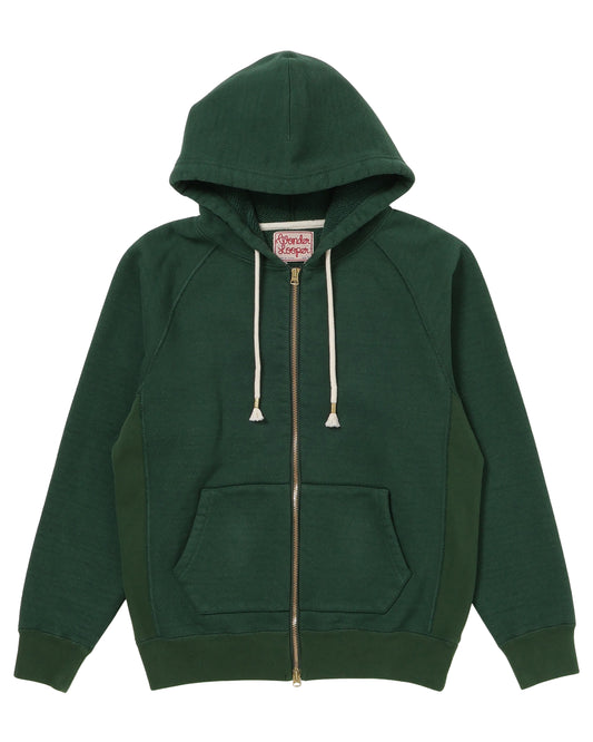 Zip Hoodie - Double Heavyweight French Terry - Racing Green