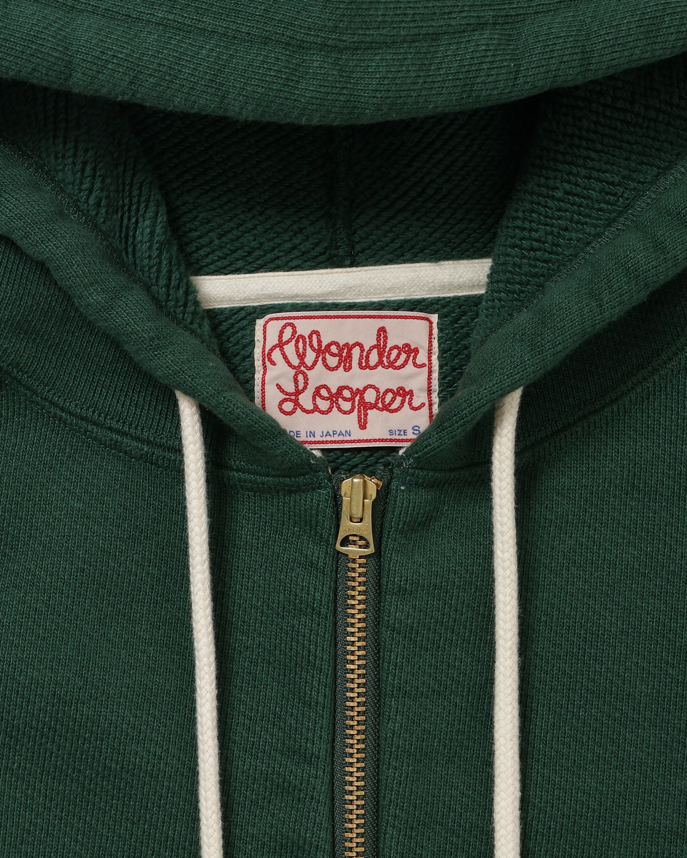Zip Hoodie - Double Heavyweight French Terry - Racing Green