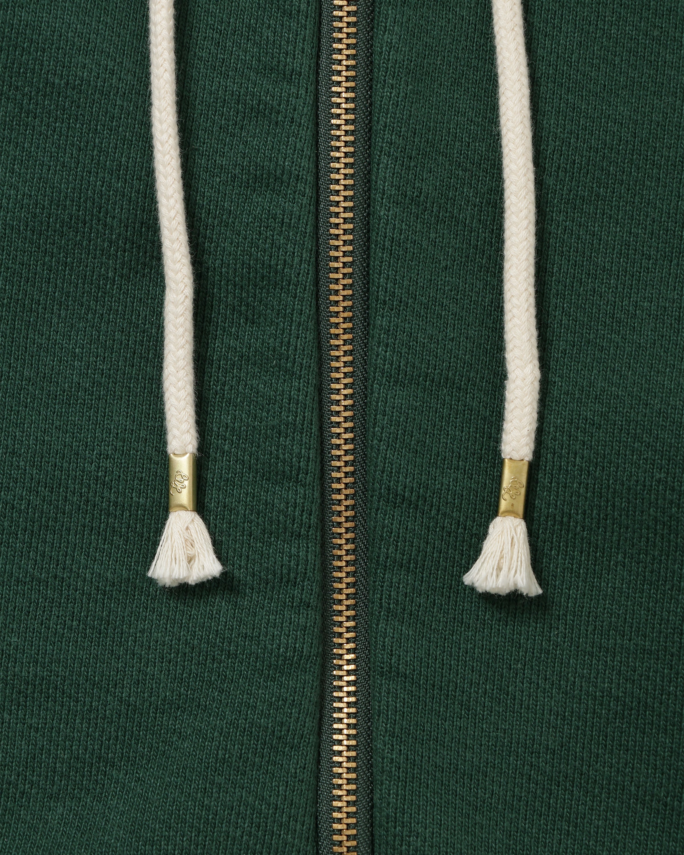Zip Hoodie - Double Heavyweight French Terry - Racing Green