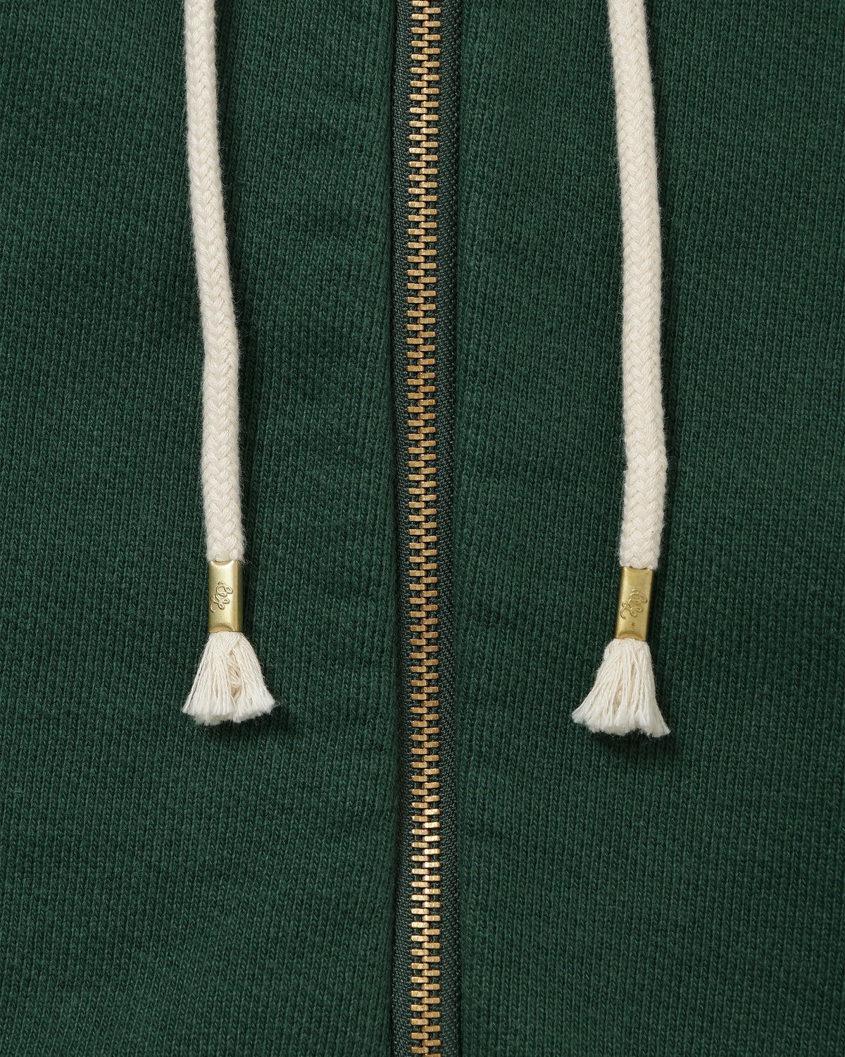 Zip Hoodie - Double Heavyweight French Terry - Racing Green