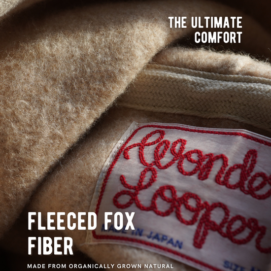 fleeced fox fiber - Made from Organically Grown Natural Brown Cotton -  the ultimate comfort