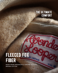 fleeced fox fiber - Made from Organically Grown Natural Brown Cotton -  the ultimate comfort